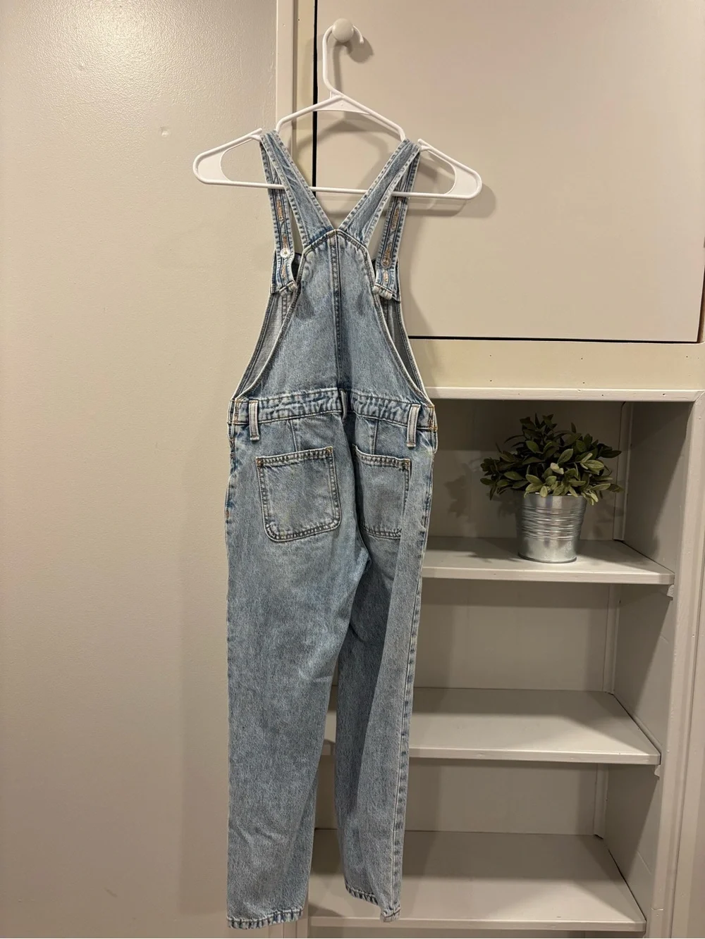 Old Navy Light Blue Denim Overalls Romper